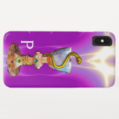 薬局モノグラムピンクのHYGEIA薬のボウル Case-Mate iPhoneケース (裏面(横))