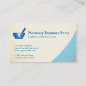 薬局モルタルペスルロゴ化学者 – Cream Blue 名刺 (裏面)