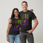 薬局ライフ薬剤師アメリカ国旗絞り染め Tシャツ (ユニセックス)