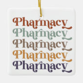 薬局レトロ薬剤師薬局学生ギフト セラミックオーナメント (正面)