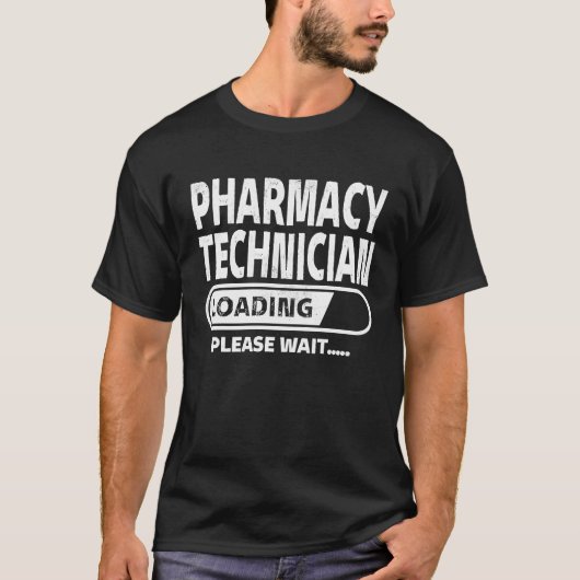 薬局事務員が食料科学を読み込む 薬局 Tシャツ (正面)