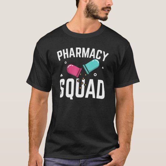 薬局分局薬剤師pharm技術者 tシャツ (正面)