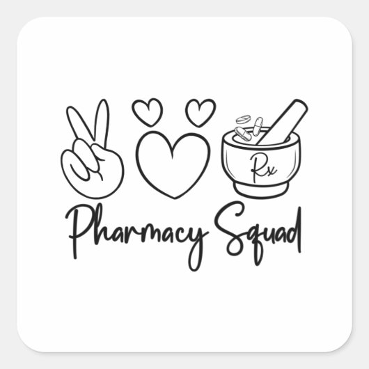 薬局分局薬局薬局技術者技術 スクエアシール (正面)