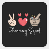 薬局分科技師技術薬剤師 スクエアシール (正面)