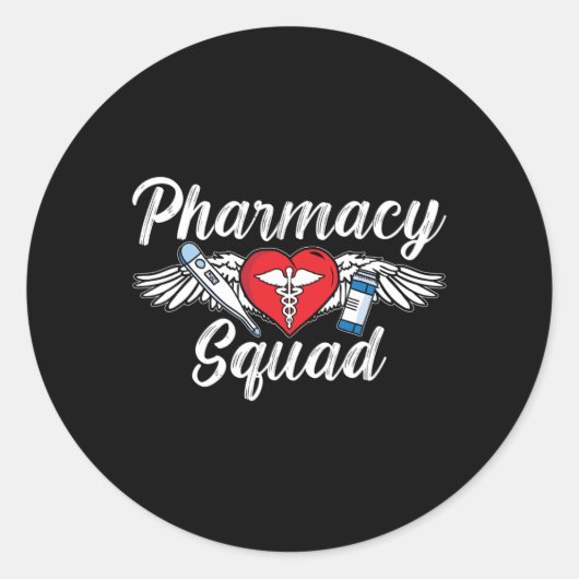 薬局分科技師薬剤師 ラウンドシール (正面)