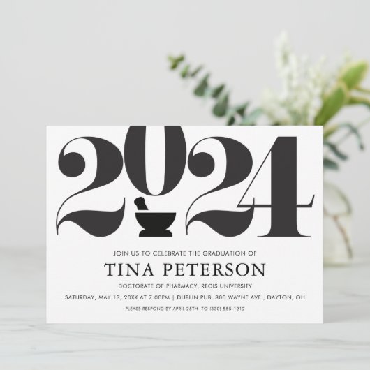 薬局卒業会 招待状 (スタンド正面)