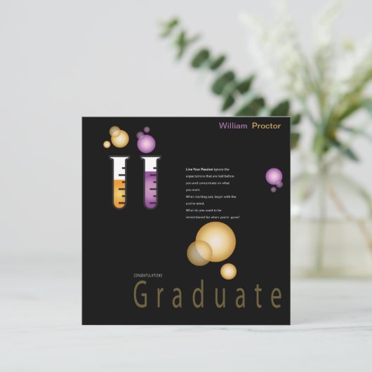 薬局卒業発表 招待状 (スタンド正面)