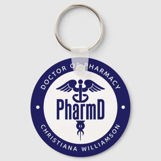 薬局卒業薬剤師PharmD医師 キーホルダー (正面)