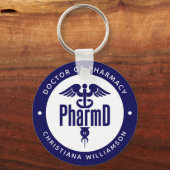 薬局卒業薬剤師PharmD医師 キーホルダー (正面)