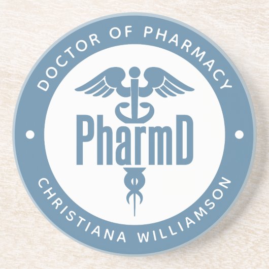 薬局卒業薬剤師PharmD医師 コースター (正面)