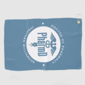 薬局卒業薬剤師PharmD医師 ゴルフタオル (横)