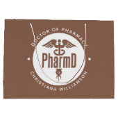 薬局卒業薬剤師PharmD医師 ラージペーパーバッグ (裏面)
