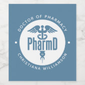 薬局卒業薬剤師PharmD医師 ワインラベル (シングルラベル)