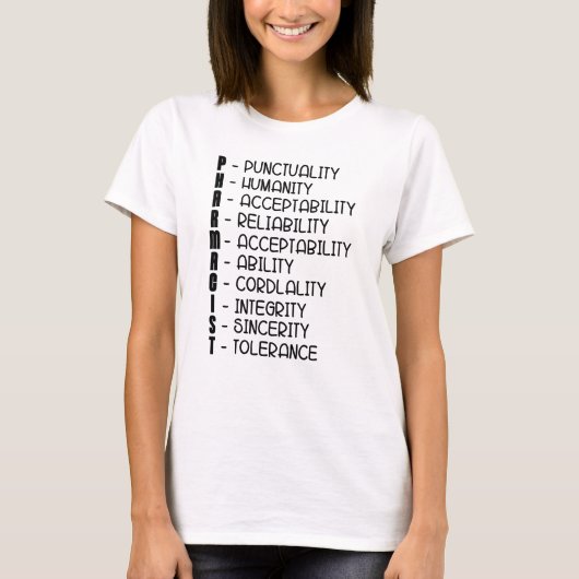 薬局引用文薬剤師薬剤師技術 Tシャツ (正面)