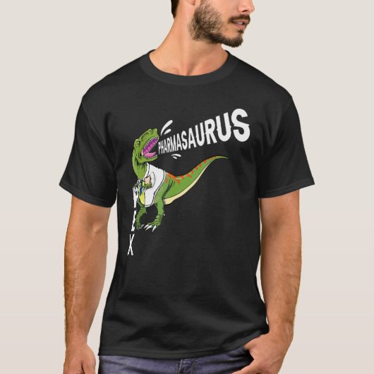 薬局性恐竜Pharma SaurusレックスPharmasaurus R Tシャツ (正面)