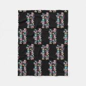 薬局技おもしろい術者バニー薬剤師ハッピー フリースブランケット (正面)