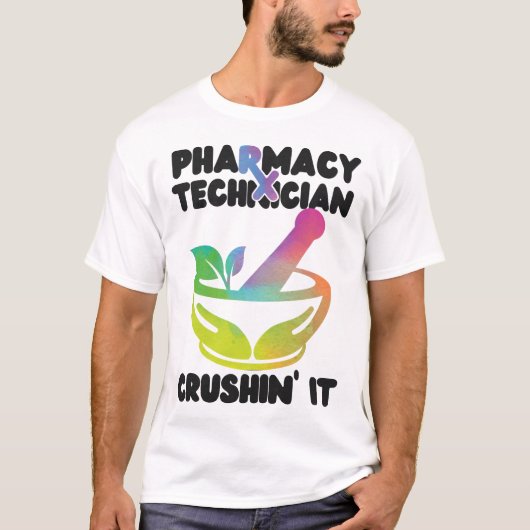 薬局技師がそれを粉砕する Tシャツ (正面)
