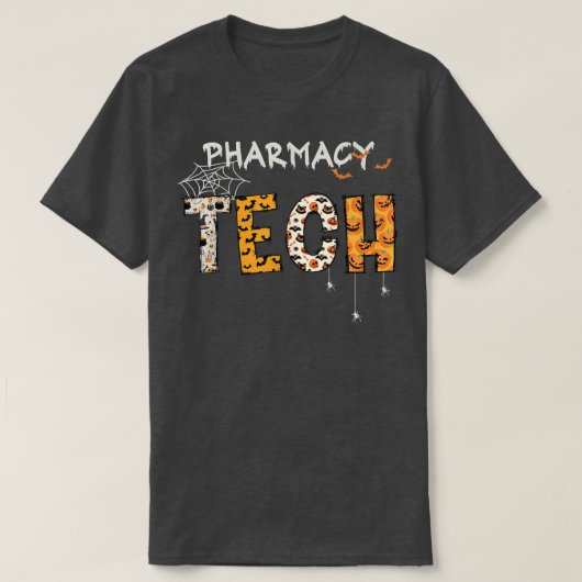 薬局技師薬剤師おもしろいハロウィンスポ Tシャツ (デザイン正面)