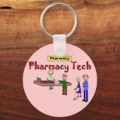 薬局技術と顧客のデザイン キーホルダー (正面)