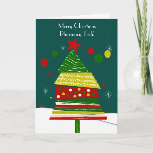 薬局技術クリスマスカード#6ツリーデザイン シーズンカード (正面)