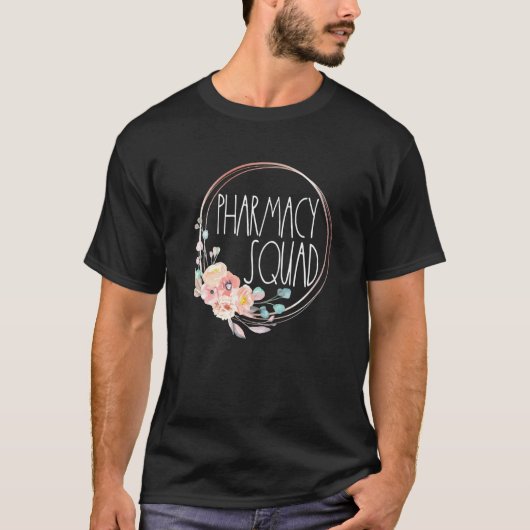 薬局技術チーム薬剤師の月の感謝W Tシャツ (正面)
