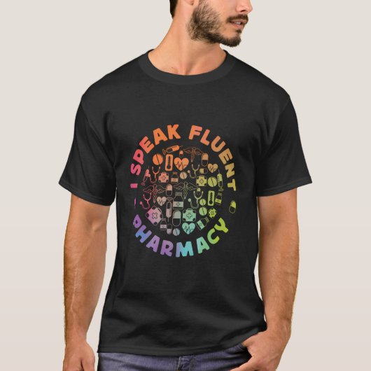 薬局技術技術者薬剤師学生I Spea Tシャツ (正面)