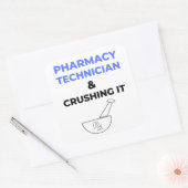 薬局技術者と粉砕It 2 スクエアシール (封筒)