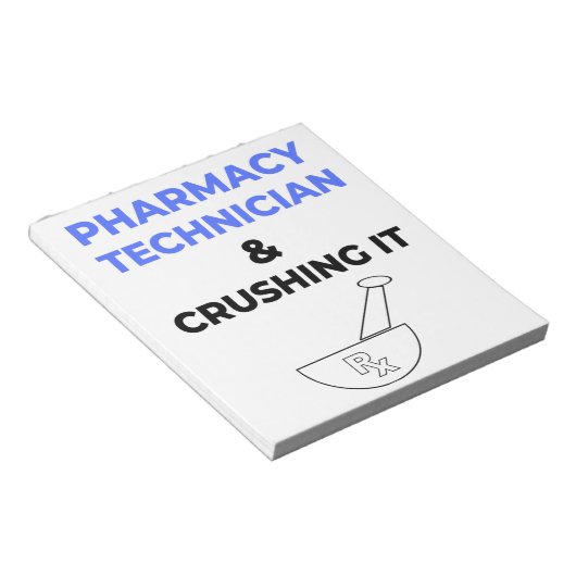 薬局技術者と粉砕It 2 ノートパッド (アングル)