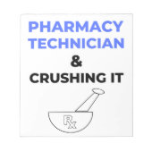 薬局技術者と粉砕It 2 ノートパッド (正面)