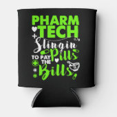 薬局技術者の面白いシャツ 缶クーラー (正面)