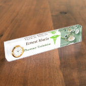 薬局技術者アクリル デスクネームプレート (側面)