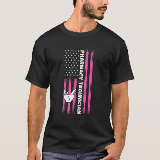 薬局技術者アメリカ国旗 Tシャツ
