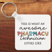 薬局技術者素晴らし薬局技術おもしろい キーホルダー (正面)