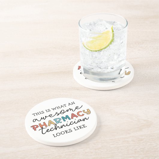 薬局技術者素晴らし薬局技術おもしろい コースター (側面)