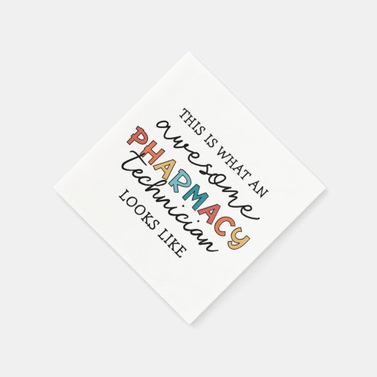 薬局技術者素晴らし薬局技術おもしろい スタンダードカクテルナプキン (角)