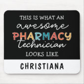 薬局技術者素晴らし薬局技術おもしろい マウスパッド (正面)