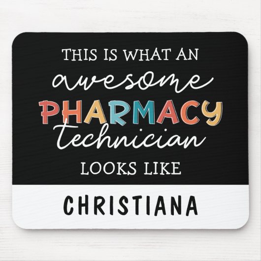 薬局技術者素晴らし薬局技術おもしろい マウスパッド (正面)
