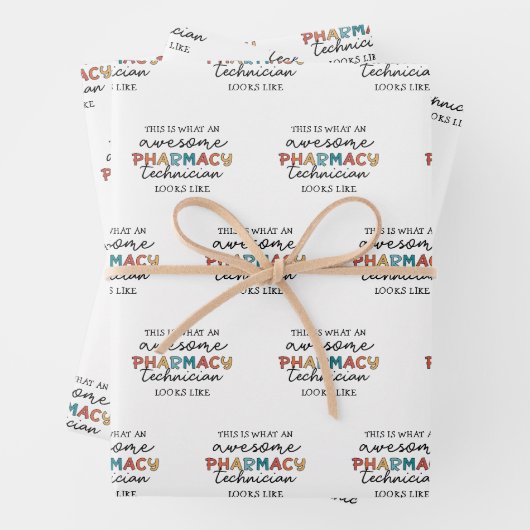 薬局技術者素晴らし薬局技術おもしろい ラッピングペーパーシート (インサイチュ)