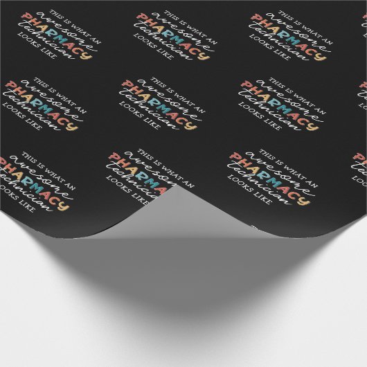 薬局技術者素晴らし薬局技術おもしろい ラッピングペーパー (角)