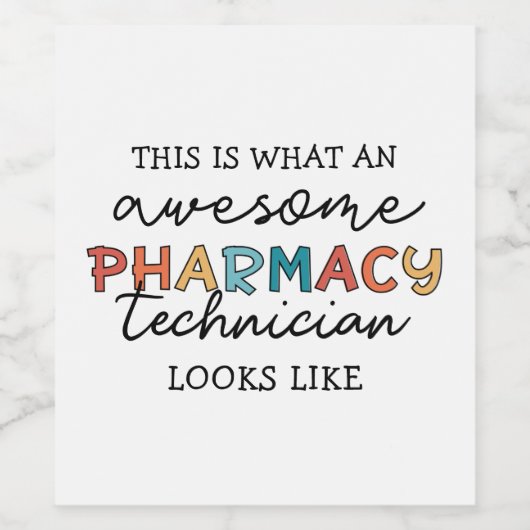 薬局技術者素晴らし薬局技術おもしろい ワインラベル (シングルラベル)