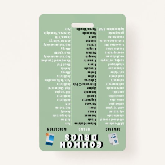 薬局技術者 – トップ50の薬と表示 バッジ (正面)