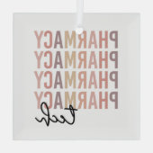 薬局技術 |薬局技術者 ガラスオーナメント (裏面)