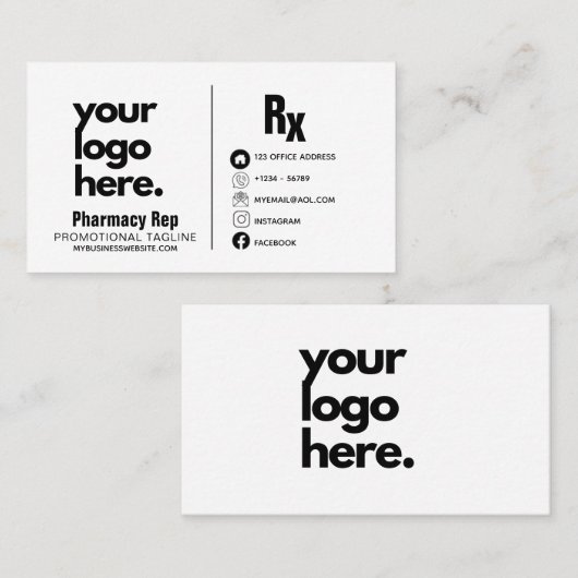 薬局担当医療カスタムブランド 名刺 (正面/裏面)