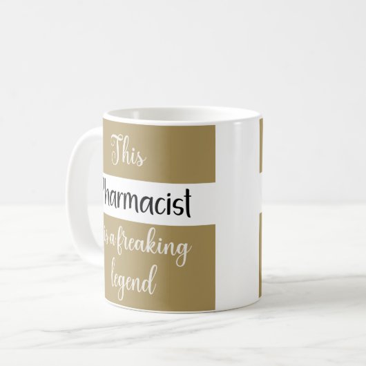 薬局最高の者の常おもしろいにユーモアのギフトコーヒーマグ コーヒーマグカップ (正面左)