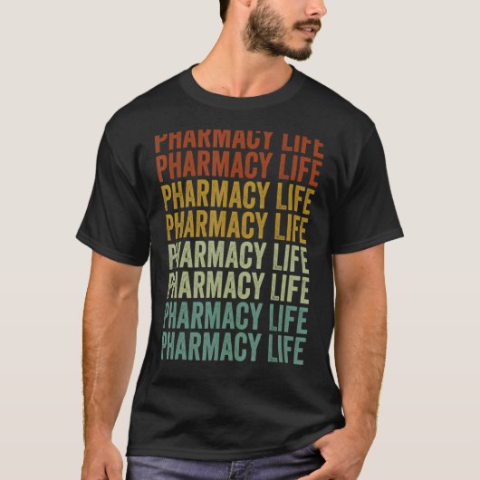 薬局生命薬剤師薬局学生ハート Tシャツ (正面)