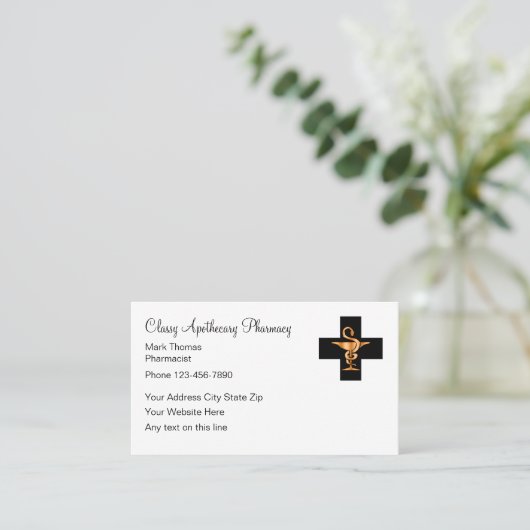 薬局薬剤師 名刺 (スタンド正面)