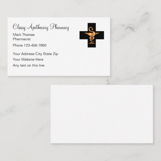 薬局薬剤師 名刺 (正面/裏面)