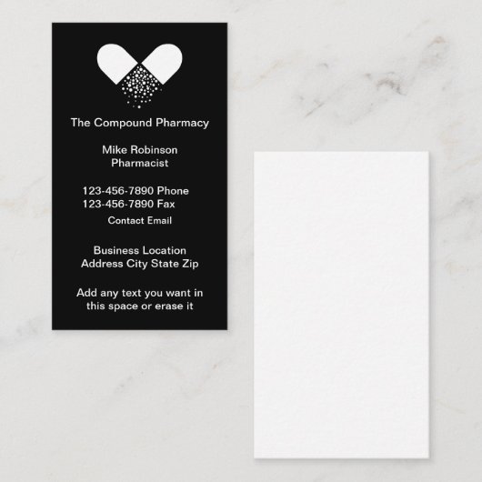 薬局薬局ビジネスカード 名刺 (正面/裏面)