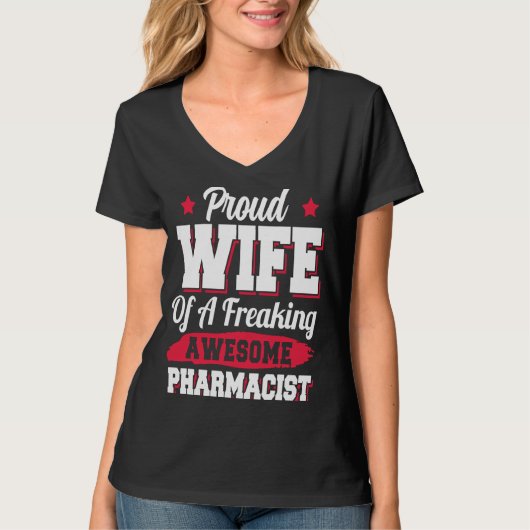薬局薬局薬局の薬局者妻 Tシャツ (正面)
