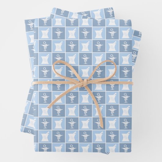 薬局記号 |薬剤師薬学の技術パターン ラッピングペーパーシート (インサイチュ)